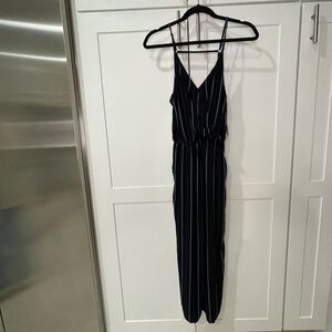 Hollister Navy and Red Striped Top